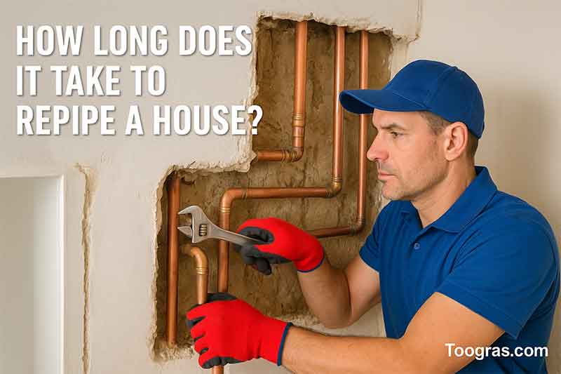 how long does it take to repipe a house