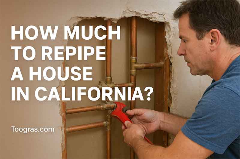 how much to repipe a house in california